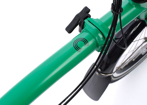 Skládací elektrokolo Brompton C Line Electric 4Speed e-Motiq, Palm Green