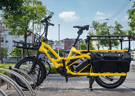 Nákladní semi-skládací elektrokolo Tern GSD S10, oranžová