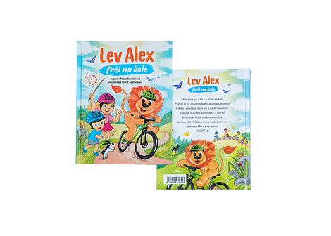 Dětská kniha pro cyklisty Lev Alex frčí na kole