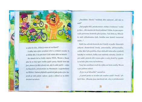 Dětská kniha pro cyklisty Lev Alex frčí na kole