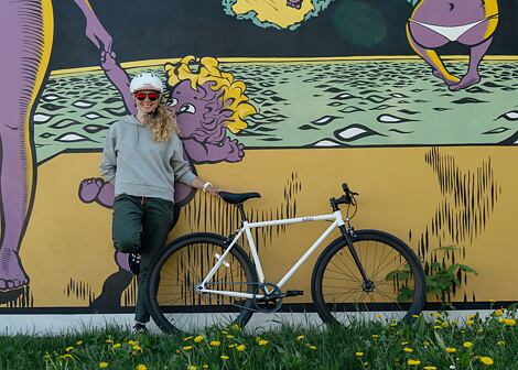 Městské kolo Herka Neklan Singlespeed, bílá