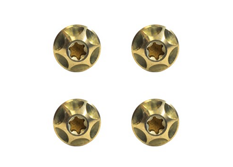 Sada titanových šroubů Silca Titanium Cage Bolts, Gold