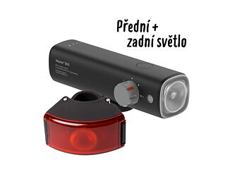 Přední světlo Volume Front 800 a zadní světlo Curve Bookman