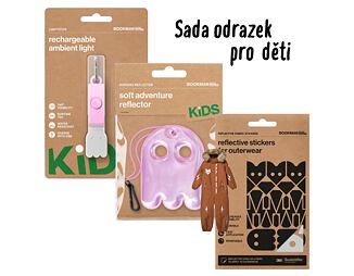 Sada reflexních samolepek na oblečení, odrazky a svítící tyčinky Bookman