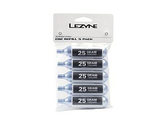 CO2 bombička Lezyne 5x25 g, Bulk Silver