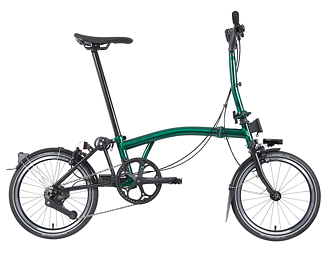 Skládací kolo Brompton P Line Urban, Emerald Lacquer/Black