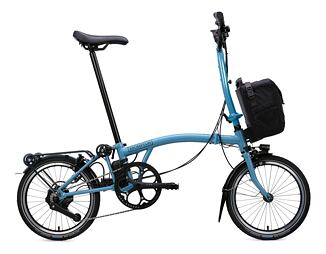 Skládací elektrokolo Brompton C Line Electric 4Speed e-Motiq, Cloud Metallic