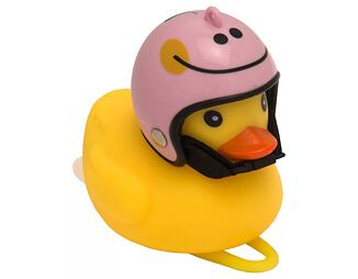 Zvonek na kolo Liix Deko Duck Ride & Smile Rosy