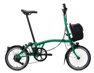 Skládací elektrokolo Brompton C Line Electric 4Speed e-Motiq, Palm Green