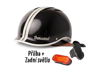 Přilba Thousand Heritage 2.0, Phantom Black a Zadní magnetické světlo