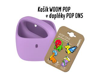 Sada košík na dětské kolo POP a doplňky ke košíku POP ON WOOM