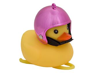 Zvonek na kolo Liix Deko Duck Metallic Pink