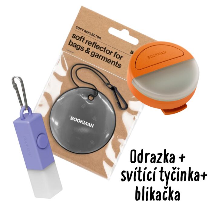 Blikačka Eclipse, svítící tyčinka a kulatá odrazka