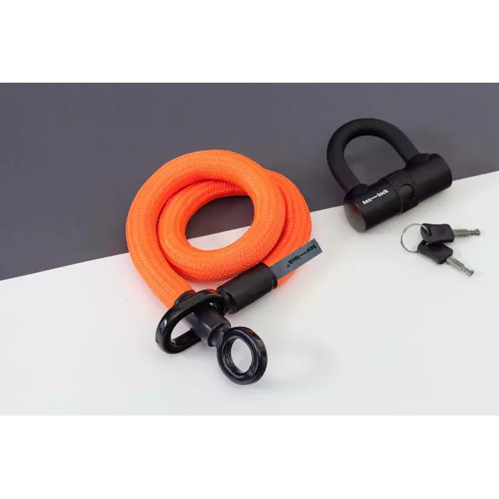 Zámek Tex-lock + U-lock, oranžová