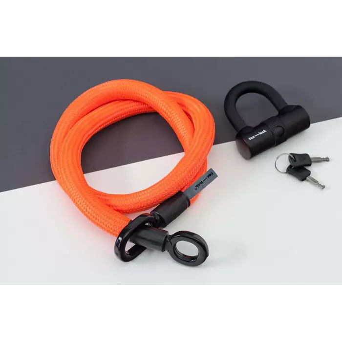 Zámek Tex-lock + U-lock, oranžová