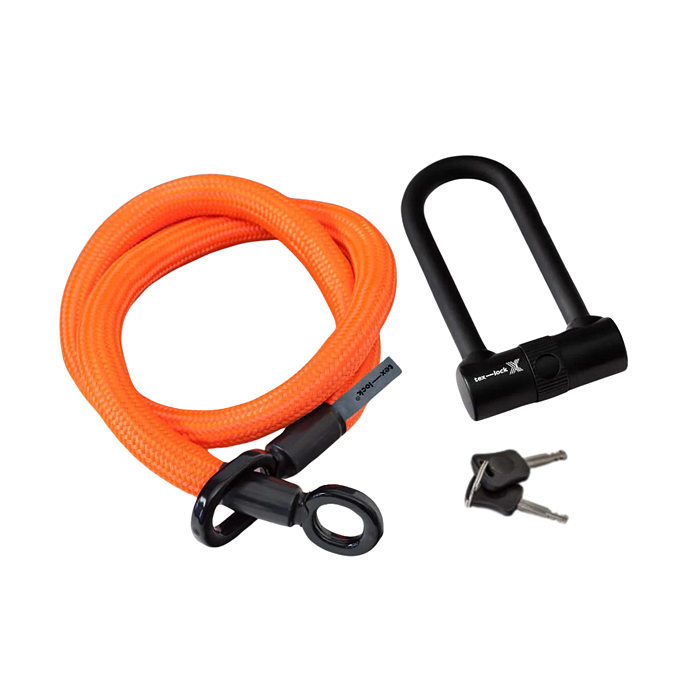 Zámek na kolo Tex-lock + X-lock, oranžová