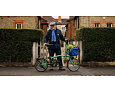 Skládací elektrokolo Brompton C Line Electric 4Speed e-Motiq, Cloud Metallic