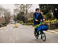 Skládací elektrokolo Brompton C Line Electric 4Speed e-Motiq, Palm Green
