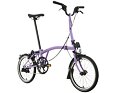 Skládací kolo Brompton C Line jednobarevné Black Edition, Pop Lilac