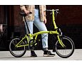 Skládací kolo Brompton C Line jednobarevné Black Edition, Yuzu Lime