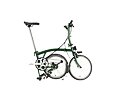 Skládací kolo Brompton C Line jednobarevné, Racing Green