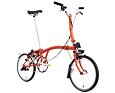 Skládací kolo Brompton C Line dvoubarevné, Fire Coral/Black