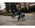 Skládací elektrokolo Brompton C Line Electric 4Speed e-Motiq, Palm Green