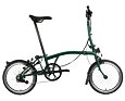 Skládací kolo Brompton C Line jednobarevné Black Edition, Racing Green