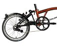 Skládací kolo Brompton C Line dvoubarevné Black Edice, Flame Laquer
