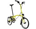 Skládací kolo Brompton C Line jednobarevné Black Edition, Yuzu Lime