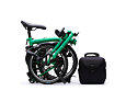 Skládací elektrokolo Brompton C Line Electric 4Speed e-Motiq, Palm Green