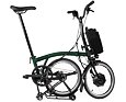 Skládací elektrokolo Brompton Electric C Line, Racing Green/Black