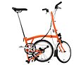 Skládací kolo Brompton C Line jednobarevné, Orange